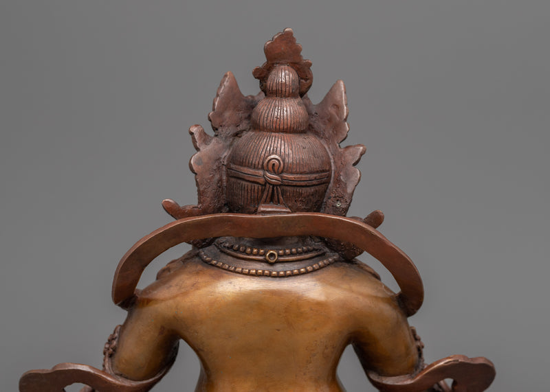 Dzambhala Empowerment Sculpture | Buddhist Deity of Wealth Statue