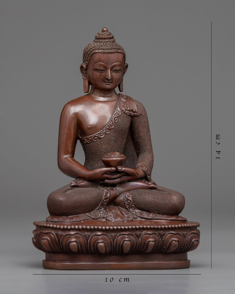 Handcrafted Buddha Amitabha Statue |  Buddhist Oxidized Copper Statue