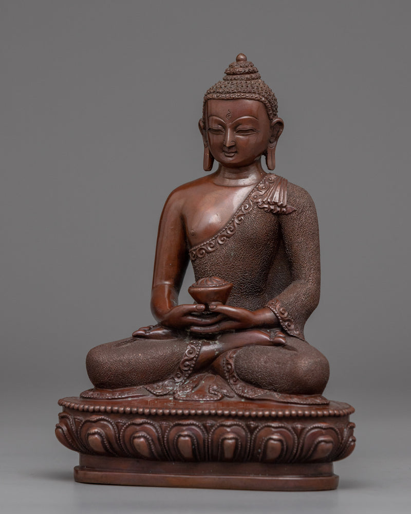 Handcrafted Buddha Amitabha Statue |  Buddhist Oxidized Copper Statue