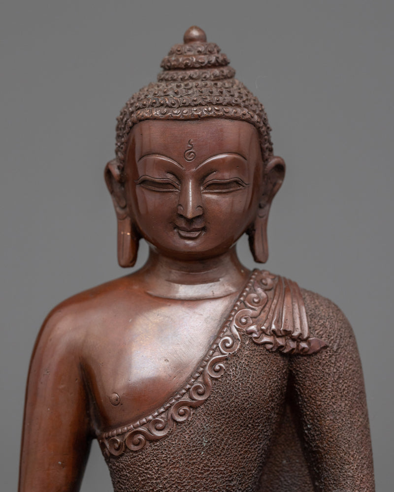 Handcrafted Buddha Amitabha Statue |  Buddhist Oxidized Copper Statue