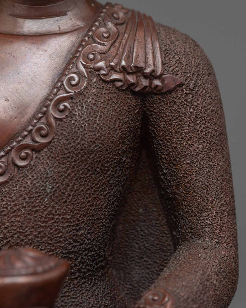 Handcrafted Buddha Amitabha Statue |  Buddhist Oxidized Copper Statue