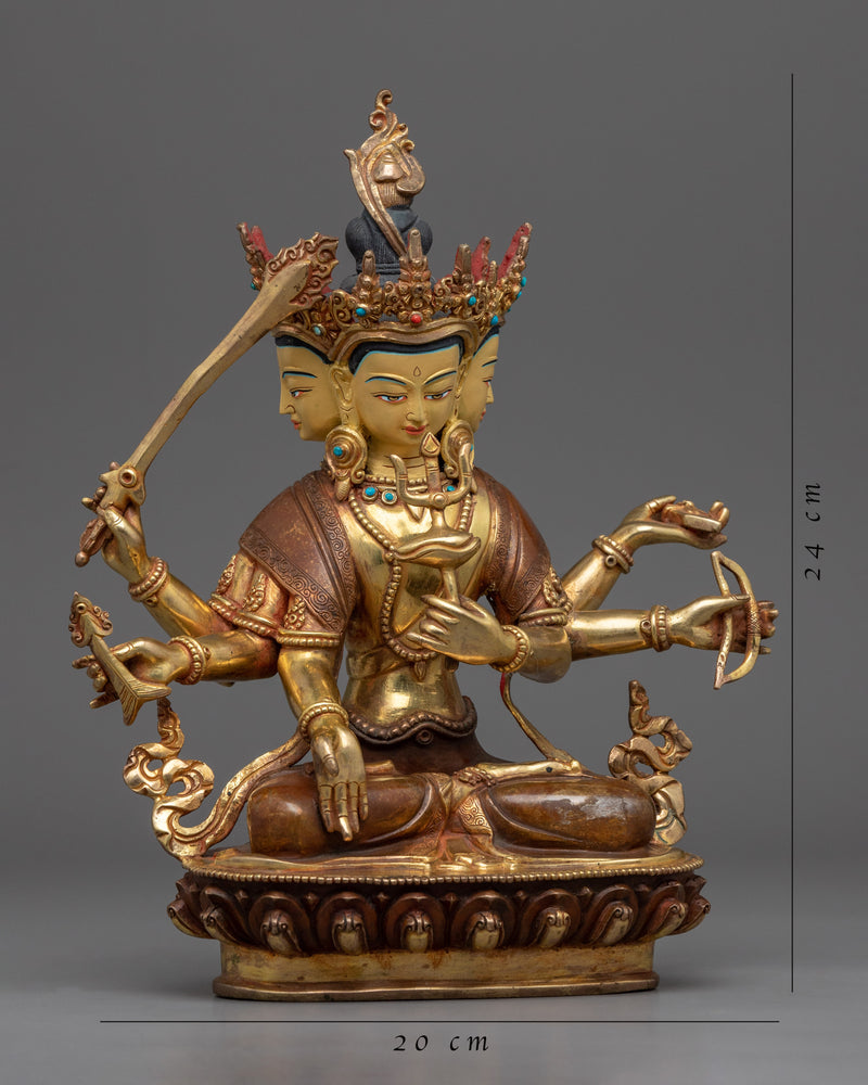 Kadampa Manjushri Sculpture | Manjushri Wielding a Sword Statue