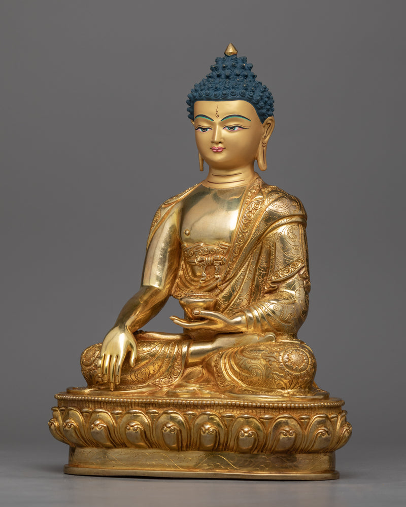 Namo Shakyamuni Buddha Sculpture for Meditation | Traditional Tibetan Style Buddhist Statue