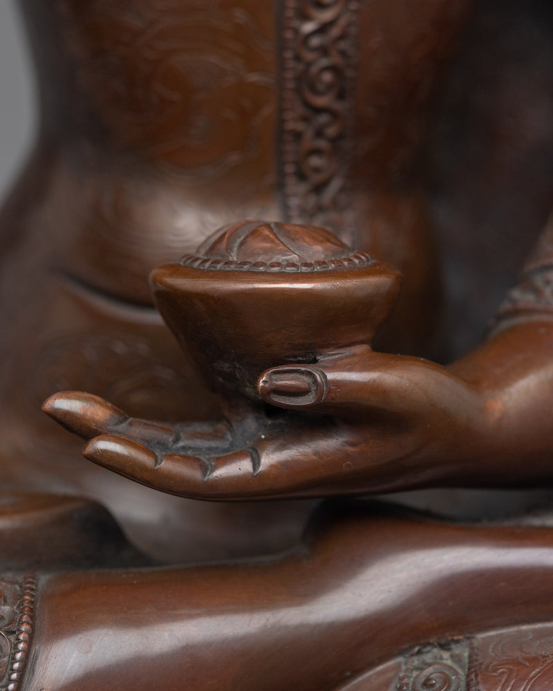 Statue of the Historical Buddha Shakyamuni |  Buddhist Oxidized Copper Statue