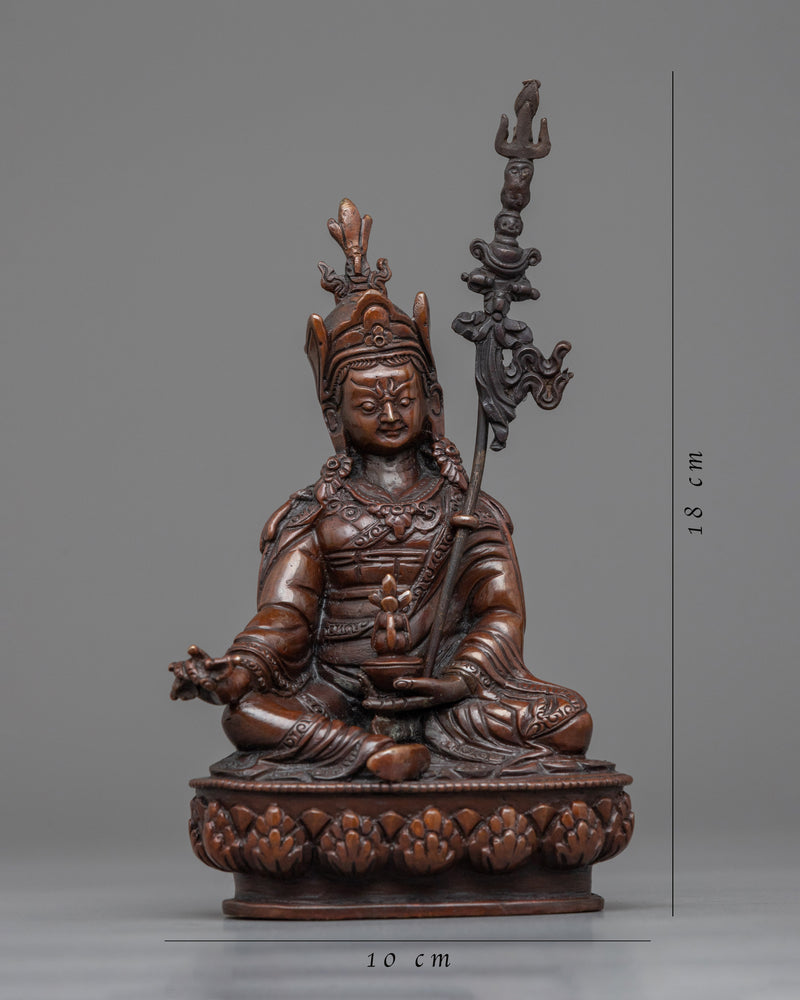 Guru Rinpoche Statue for Meditation and Ritual |  Hand-Carved Padmasambhava Statue