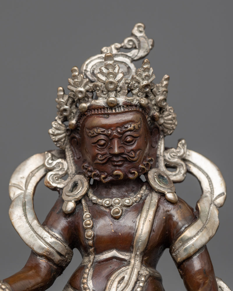 Dzambhala, the Deity of Wealth and Prosperity Sculpture |  Buddhist Oxidized Copper Statue