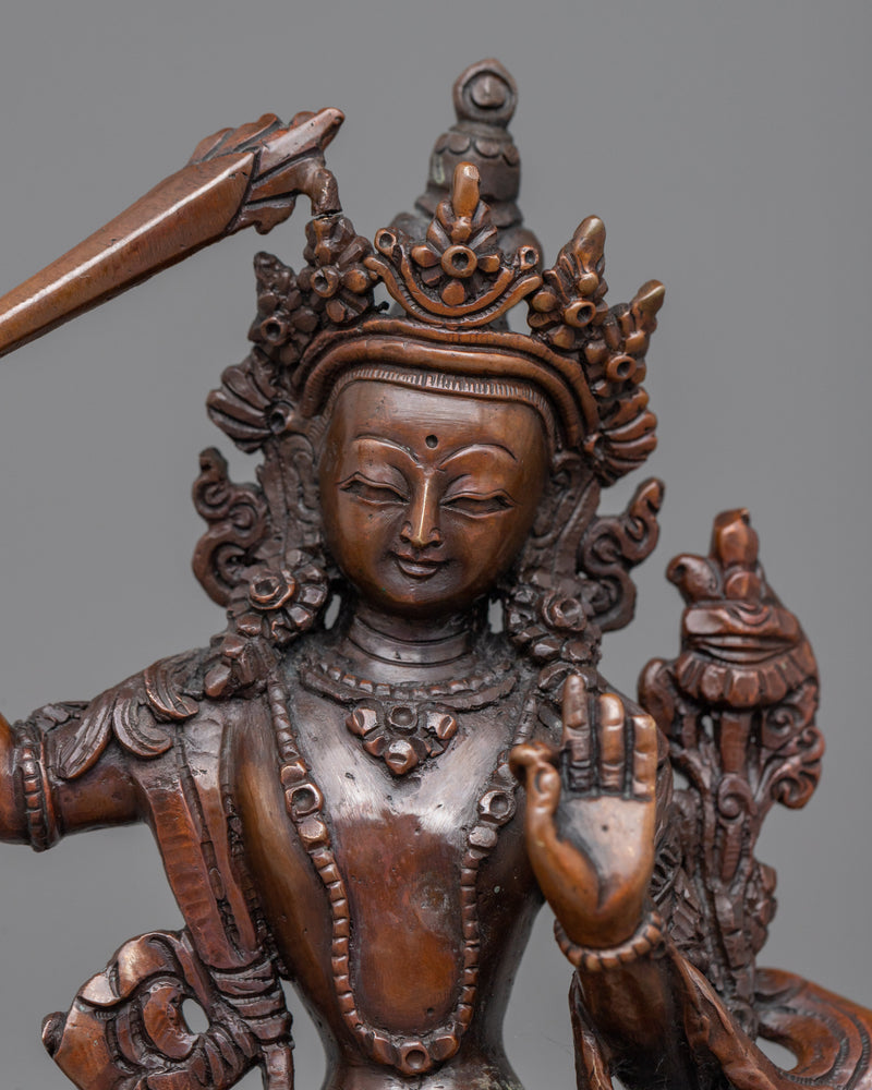 Manjushri Bodhisattva Sculpture for Meditation and Ritual | Bodhisattva of Wisdom Statue