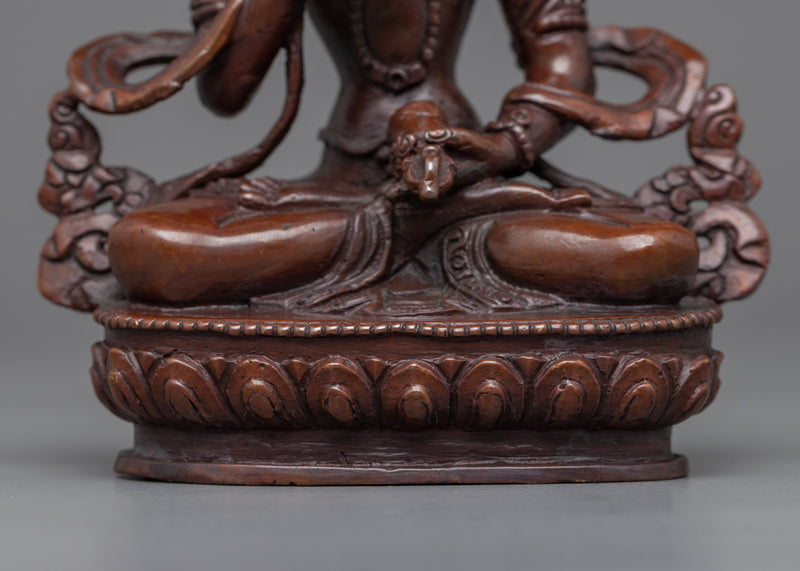 Hand-Carved Vajrasattva Statue | Traditional Tibetan Style Buddhist Statue