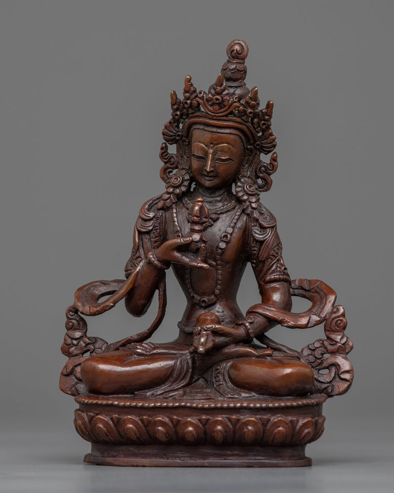 Hand-Carved Vajrasattva Statue | Traditional Tibetan Style Buddhist Statue