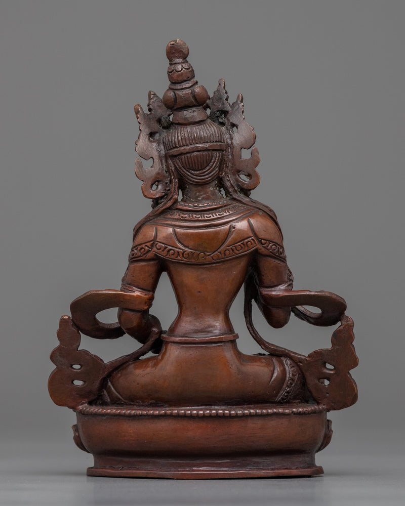 Hand-Carved Vajrasattva Statue | Traditional Tibetan Style Buddhist Statue