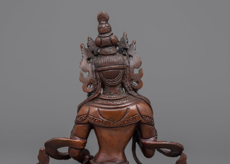 Hand-Carved Vajrasattva Statue | Traditional Tibetan Style Buddhist Statue