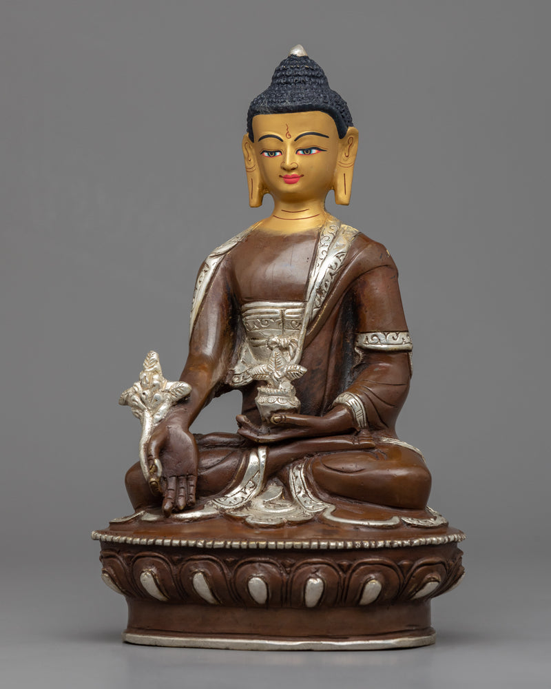 Medicine Buddha Chant Practice Statue | Hand-Carved Bhaiṣajyaguru Statue