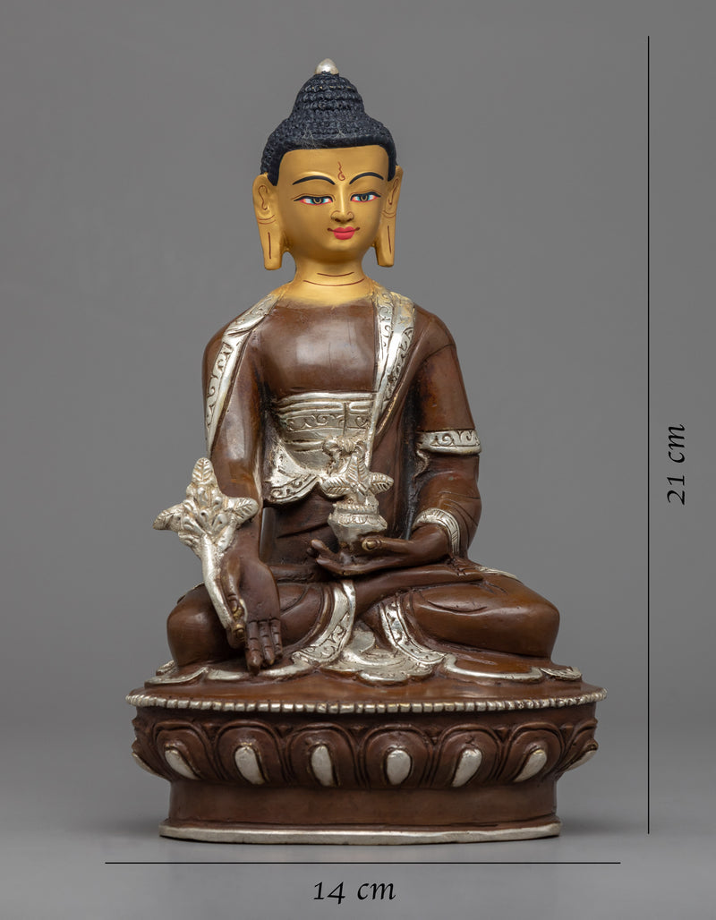 Medicine Buddha Chant Practice Statue | Hand-Carved Bhaiṣajyaguru Statue