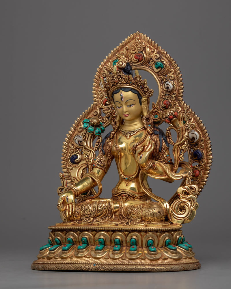 White Tara Statue | Female Bodhisattva of Compassion Sculpture