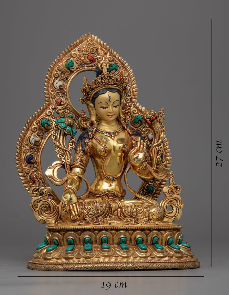 White Tara Statue | Female Bodhisattva of Compassion Sculpture