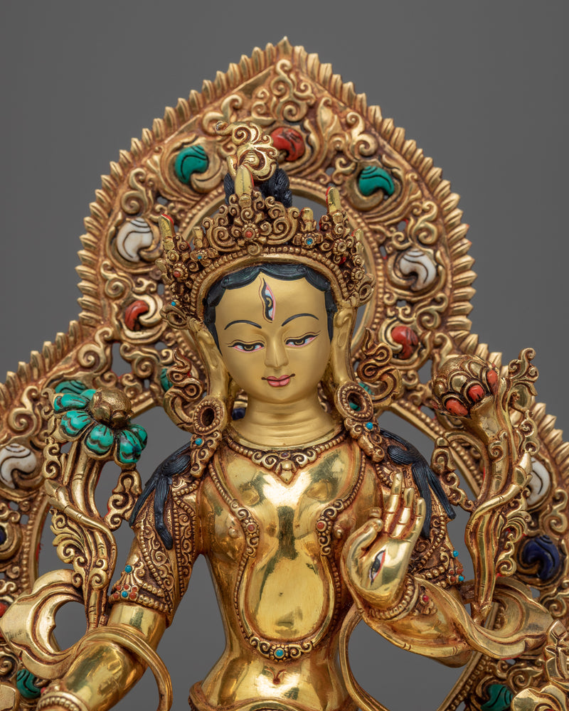 White Tara Statue | Female Bodhisattva of Compassion Sculpture