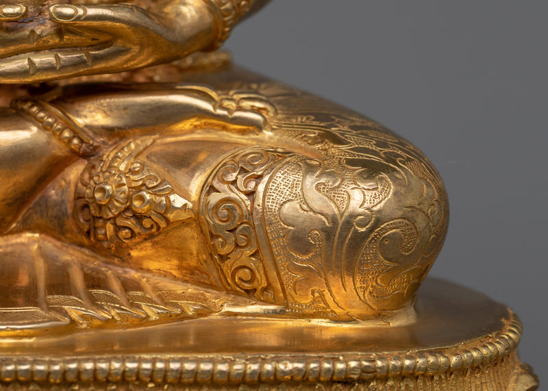 Amitayus of Pure Realm Statue | Gold-Plated Tibetan Buddhist Art