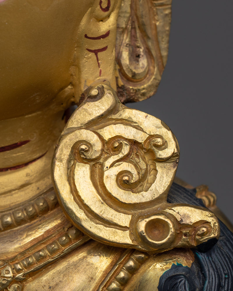 Amitayus of Pure Realm Statue | Gold-Plated Tibetan Buddhist Art