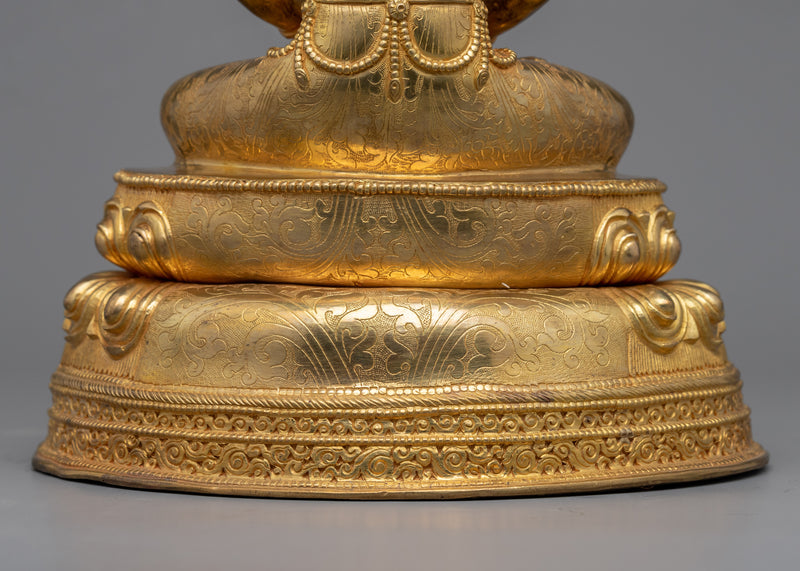 Amitayus of Pure Realm Statue | Gold-Plated Tibetan Buddhist Art