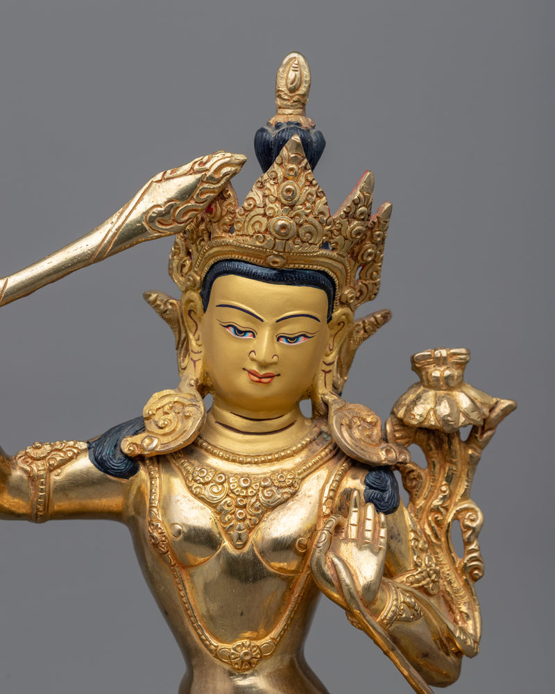 Sword Wielding Manjushri Statue | Bodhisattva of Supreme Wisdom