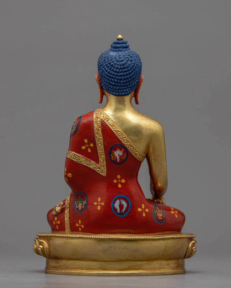 Buddha Shakyamuni Statue | Traditional Gold-Plated Himalayan Art