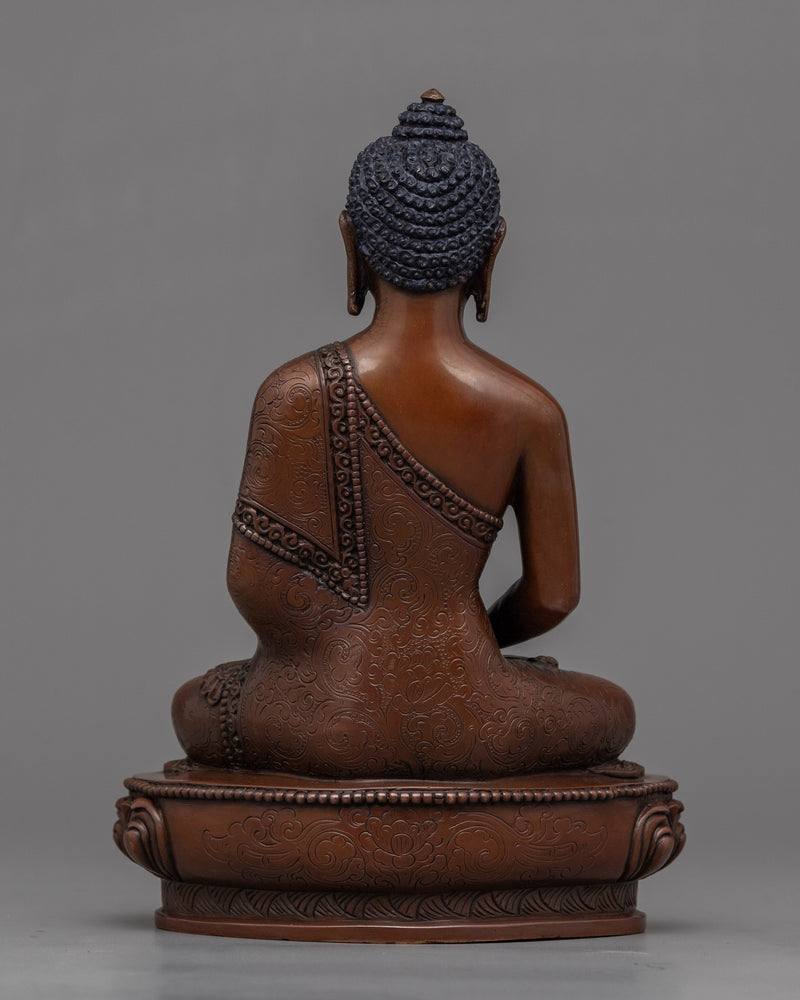 Amitabha Buddha Oxidized Copper Statue | Handmade in Nepal, Himalayan Buddhist Art