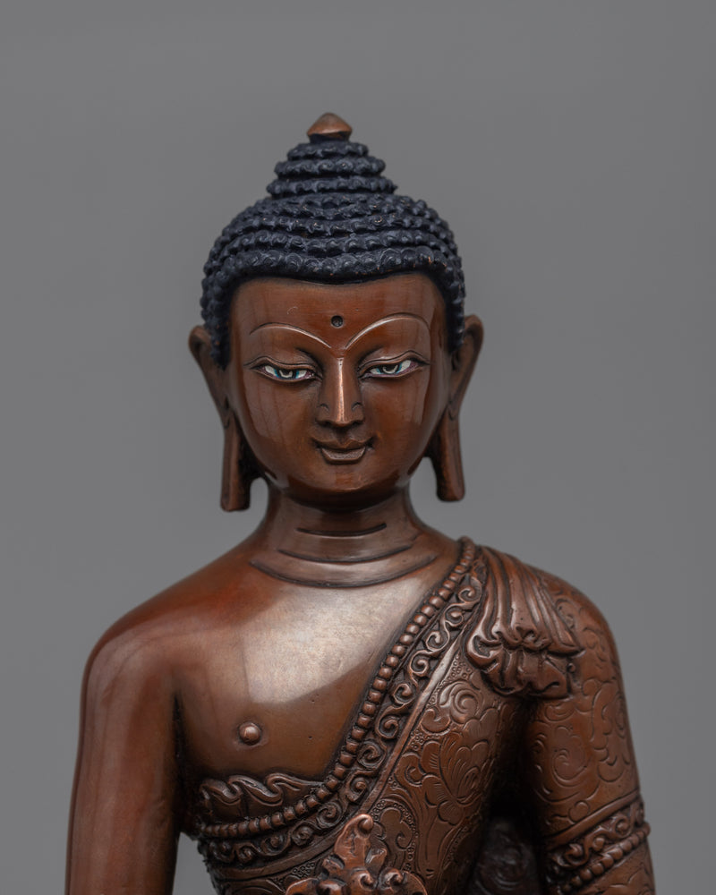 Medicine Buddha Statue for Healing | Buddhist Oxidized Copper Statue