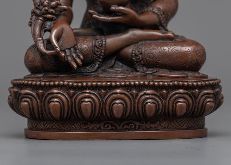 Medicine Buddha Statue for Healing | Buddhist Oxidized Copper Statue