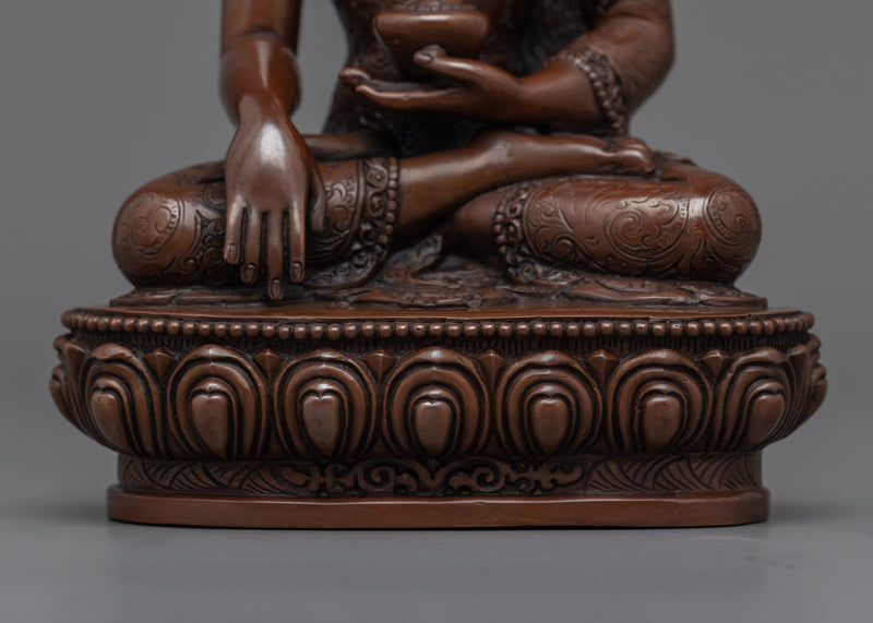 Shakyamuni Buddha Sculpture | Traditional Tibetan Style Buddhist Statue of Buddha