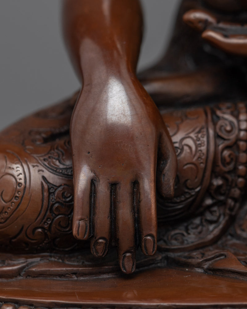 Shakyamuni Buddha Sculpture | Traditional Tibetan Style Buddhist Statue of Buddha