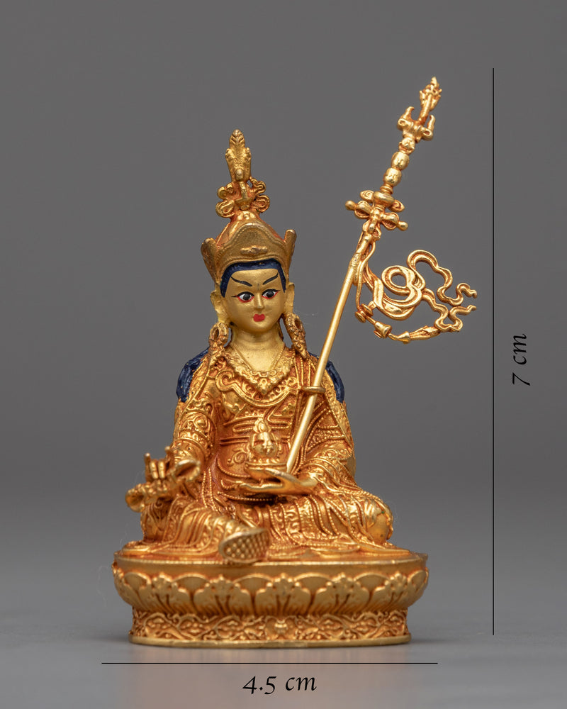 Guru Rinpoche Mantra Practice Sculpture | Small Buddhist Statue Made in Nepal