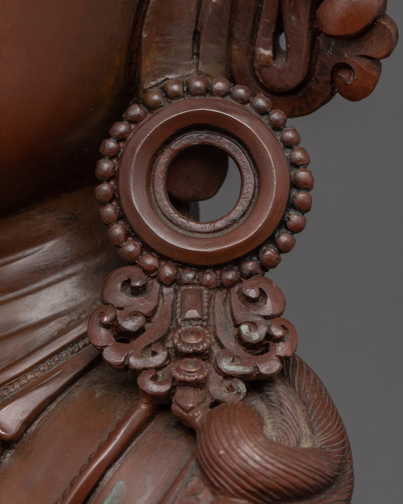 Vajrasattva Oxidized Copper Statue | Bodhisattva Sculpture Made in Nepal