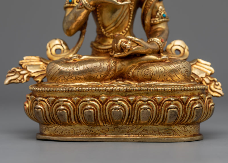 Vajrasattva Seated Statue for Meditation and Yoga | Traditional Tibetan Style Buddhist Statue