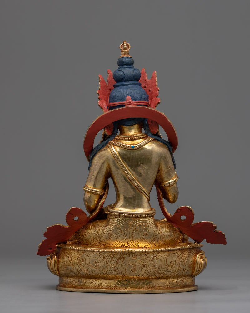 Vajrasattva Seated Statue for Meditation and Yoga | Traditional Tibetan Style Buddhist Statue