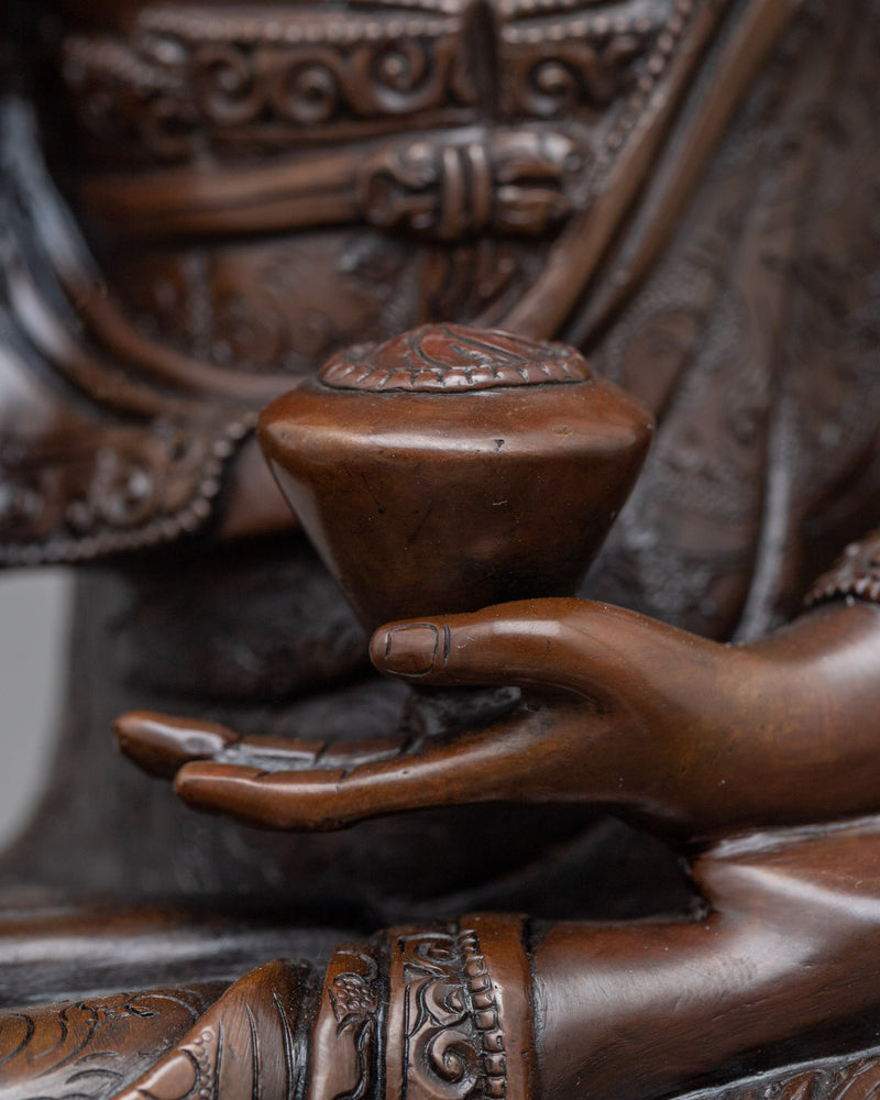 Buddha Shakyamuni Statue | Buddhist Oxidized Copper Statue