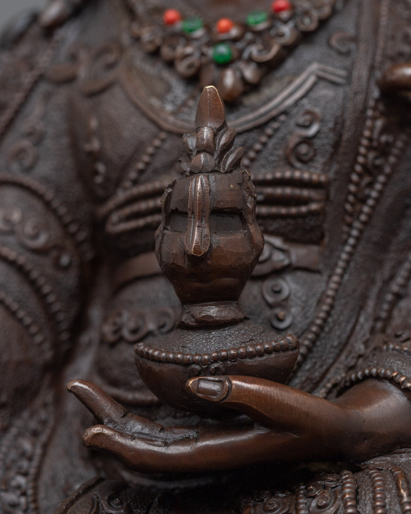 Guru Rinpoche Statue for Meditation and Ritual | Himalayan Traditional Buddhist Artwork