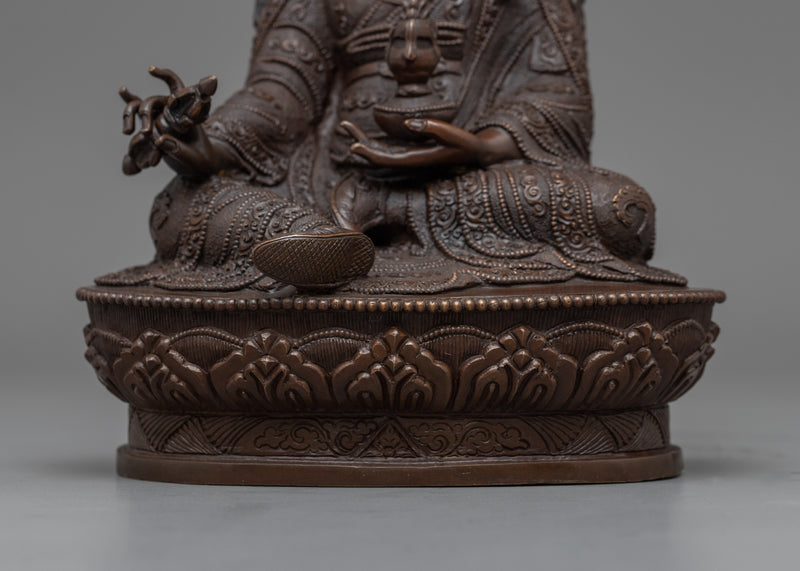 Guru Rinpoche Statue for Meditation and Ritual | Himalayan Traditional Buddhist Artwork