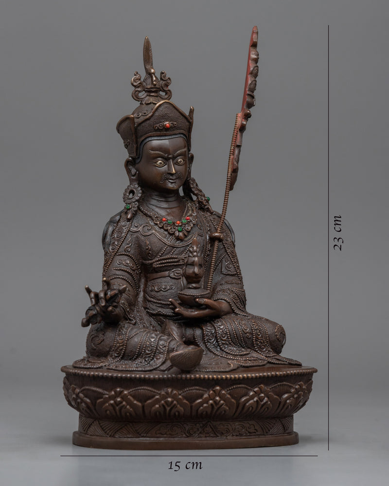 Guru Rinpoche Statue for Meditation and Ritual | Himalayan Traditional Buddhist Artwork