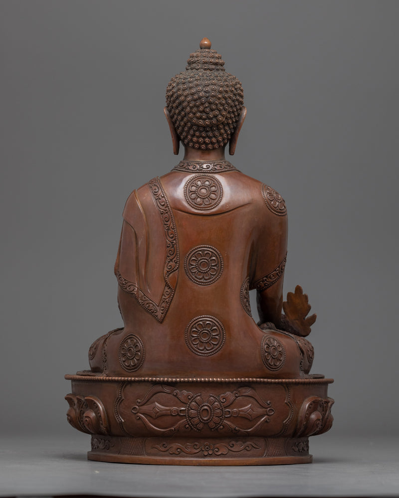 The Medicine Buddha Statue for Healing | Buddhist Oxidized Copper Statue