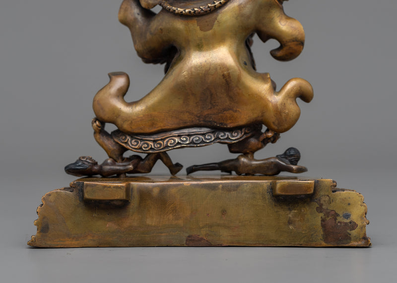 Bernagchen Mahakala Statue | Buddhist Oxidized Copper Statue