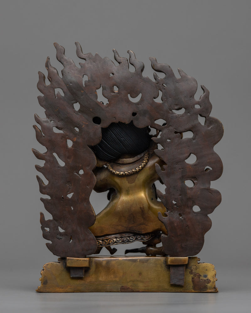 Bernagchen Mahakala Statue | Buddhist Oxidized Copper Statue