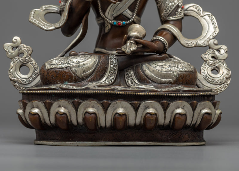 Vajrasattva Practice Scultpure | Bodhisattva Hand-Carved Statue for Meditation