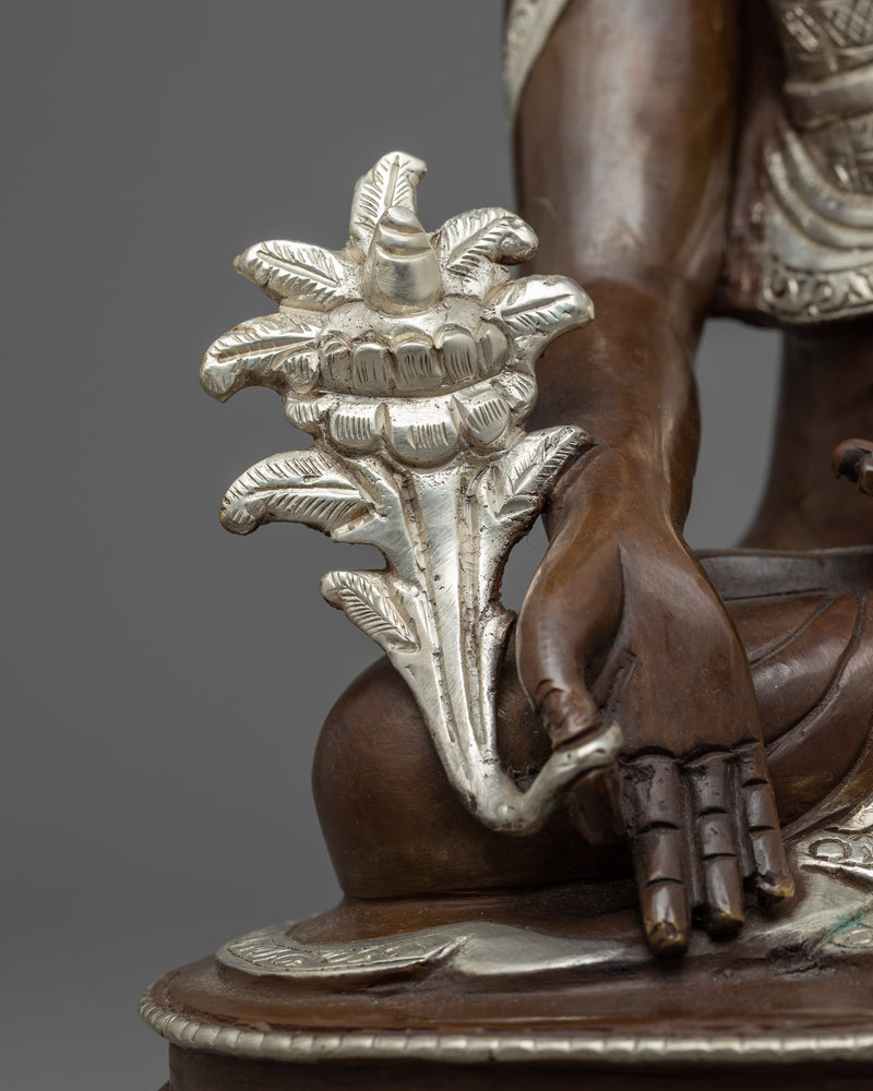 Medicine Buddha Statue | Oxidized Copper Buddhist Sculpture