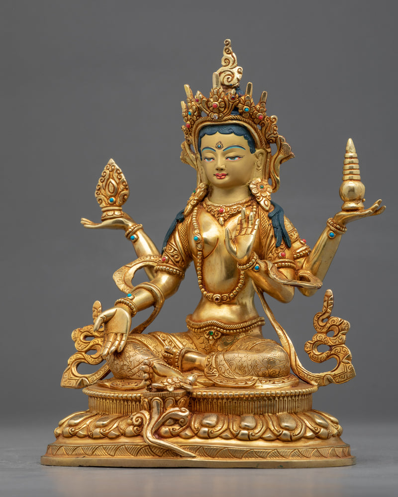 Laxmi Goddess Statue | Traditionally Hand Carved Buddhist Art