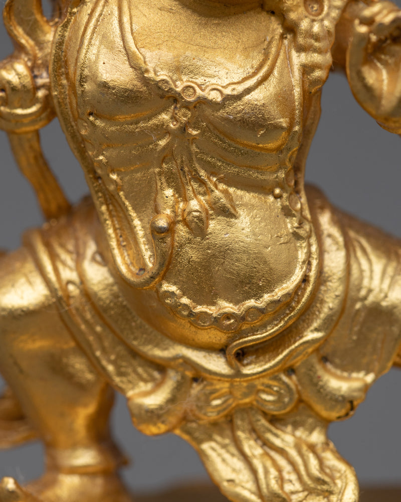 Machine Made Bodhisattva Vajrapani Statue | Gold Gilded Buddhist Statue