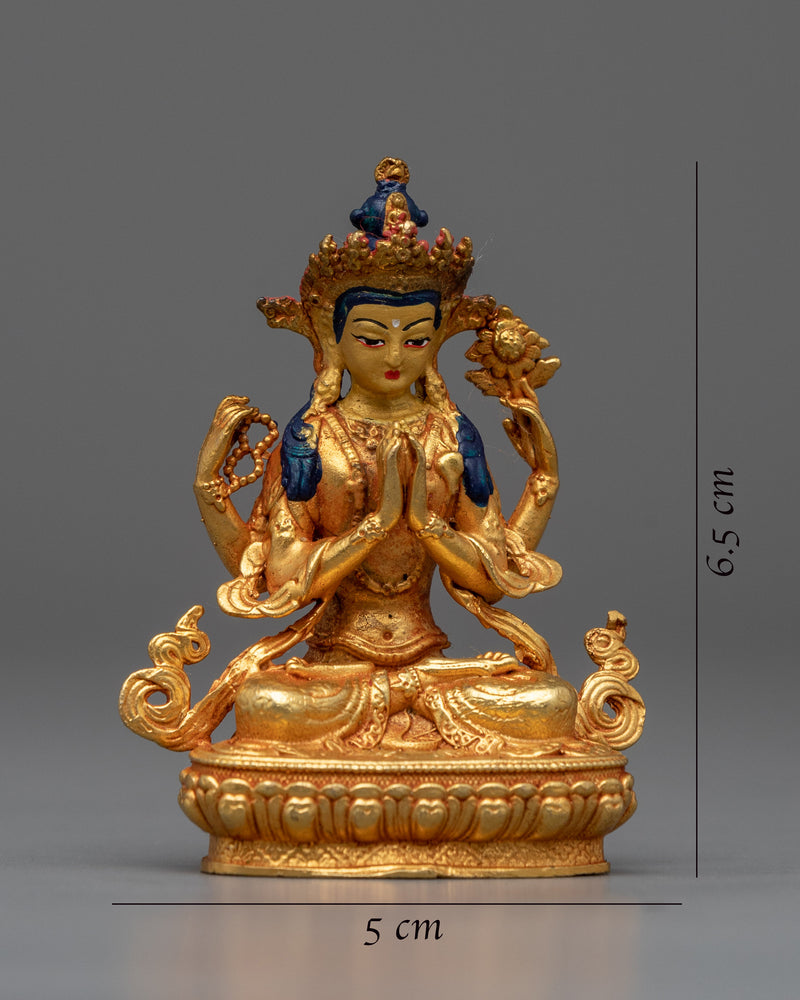 Chenrezig Mantra Practice Statue | Buddhist Statue Made by Machines