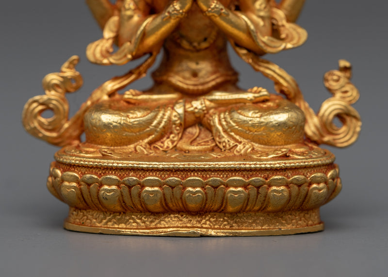 Chenrezig Mantra Practice Statue | Buddhist Statue Made by Machines