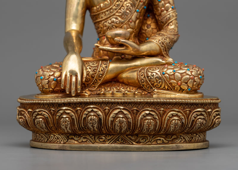 Shakyamuni Buddha Statue | Siddhartha Buddha Statue Gilded in Gold