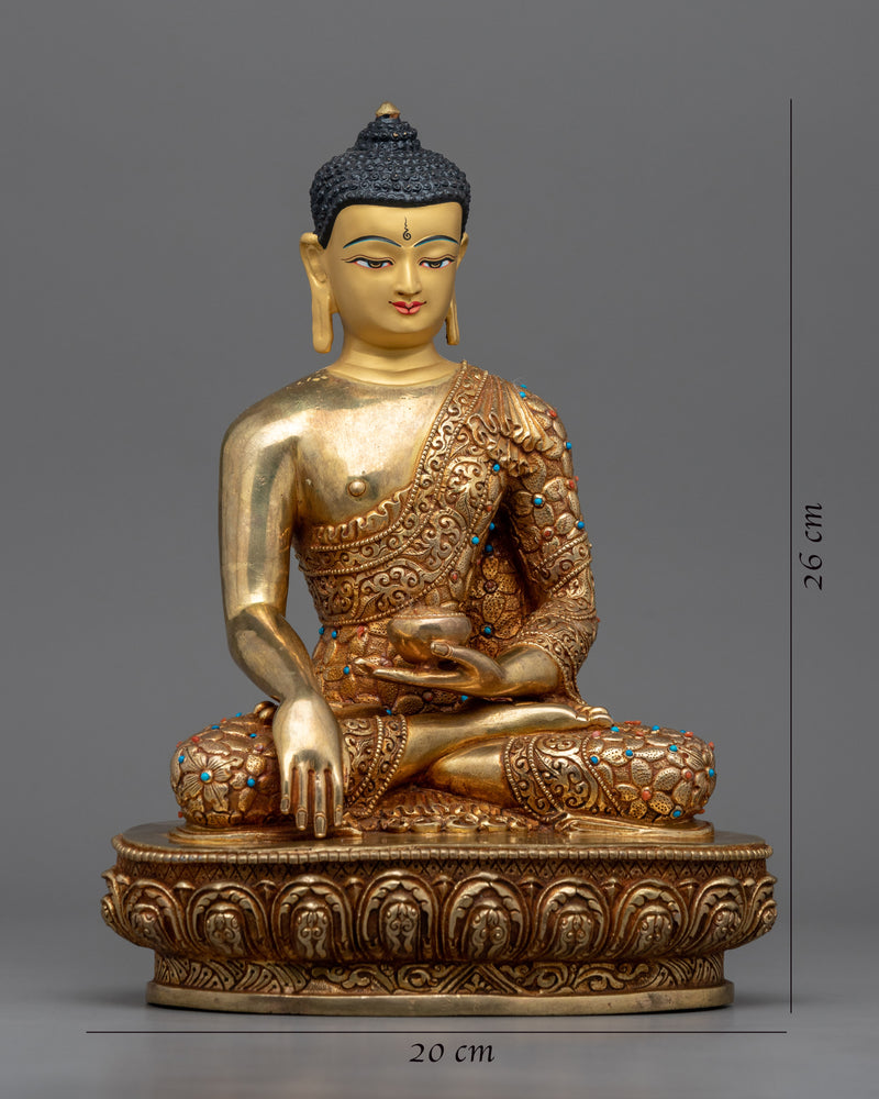 Shakyamuni Buddha Statue | Siddhartha Buddha Statue Gilded in Gold