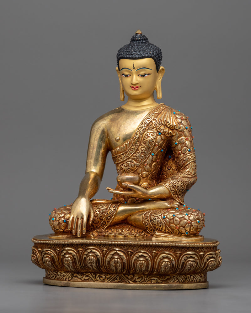 Shakyamuni Buddha Statue | Siddhartha Buddha Statue Gilded in Gold